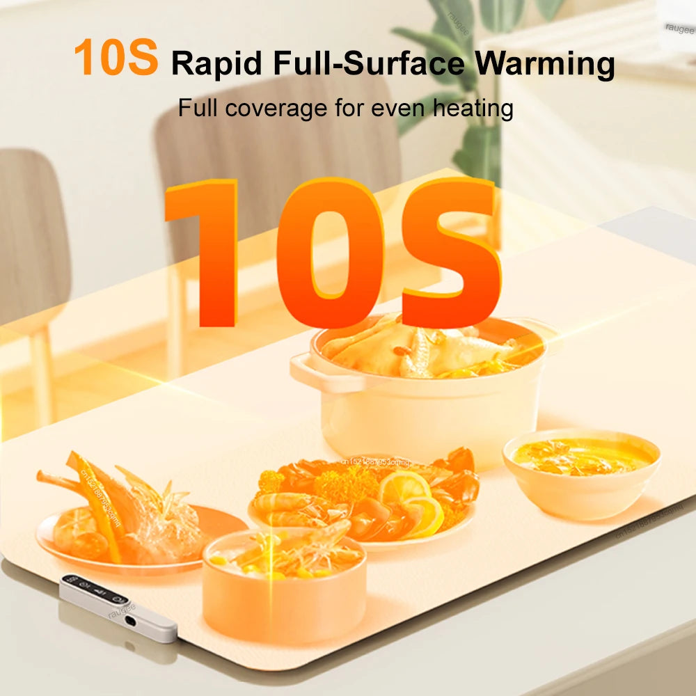 Food Warmer Electric Warming Plate Foldable Food Warmer Tray Fast Heating Electric Food Warming Mat Portable Food Warming Pad